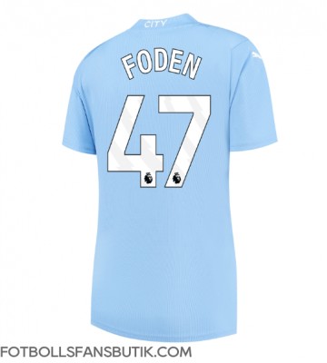 Manchester City Phil Foden #47 Replika Hemmatröja Damer 2023-24 Kortärmad